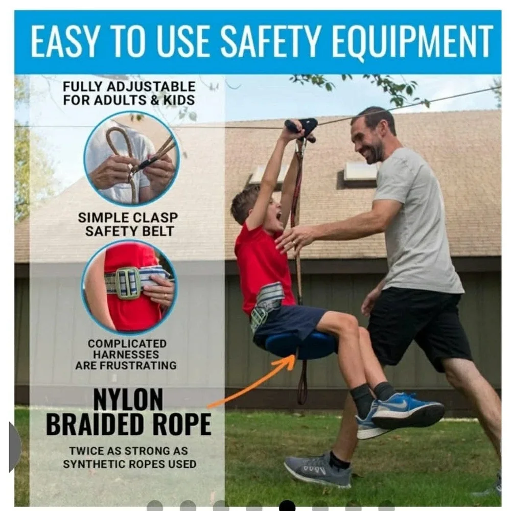 Hyponix The Zip Line 100' Turnbuckle Set‎ Up